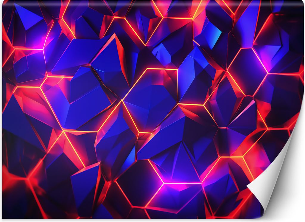 Vlies fototapete Neon abstrakte Textur 350x245 cm Feeby Lila inkl. Kleber einfache Montage