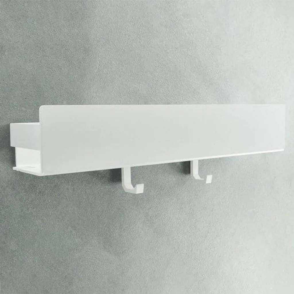Organiseur de douche adhésif Badorganizer blanc 42 cm pour salle de bain