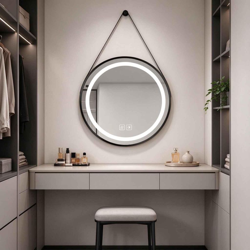 Zimilo LED-badspiegel, rond, 60 cm, met verlichting, Productafbeelding 