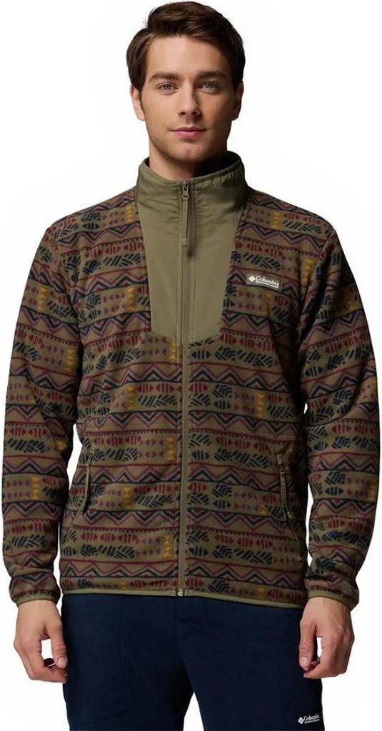 Columbia Sequoia Grove Printed Fleece Mit Durchgehendem Reißverschluss Grün L Herren Grün L