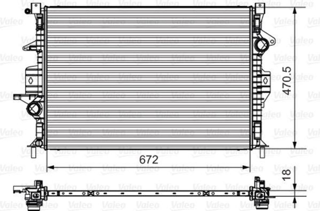 VALEO 735550 Motorkühler OE 31319064 kompatibel mit V40