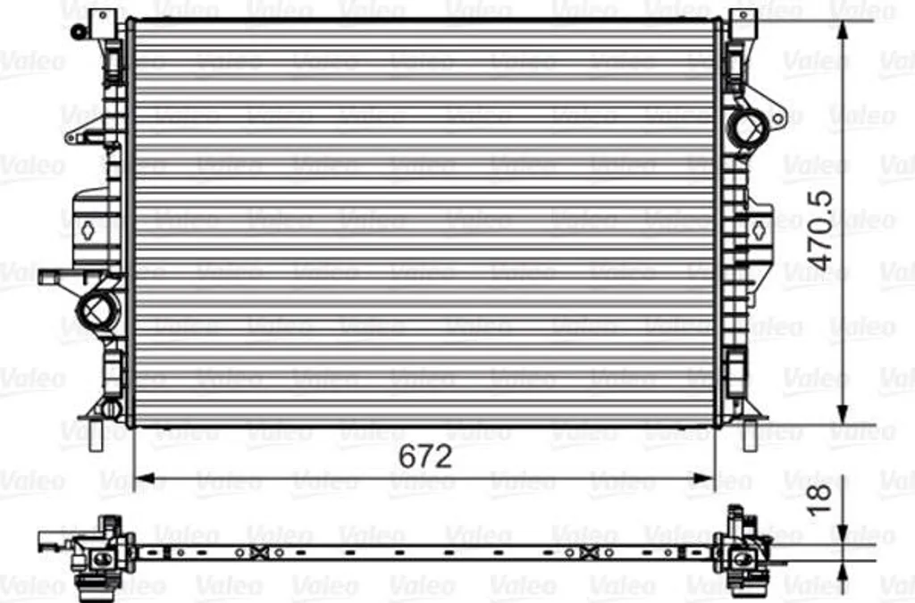 Valeo 735550 Radiateur Moteur OE 31319064 pour Volvo V40 Haute Qualité