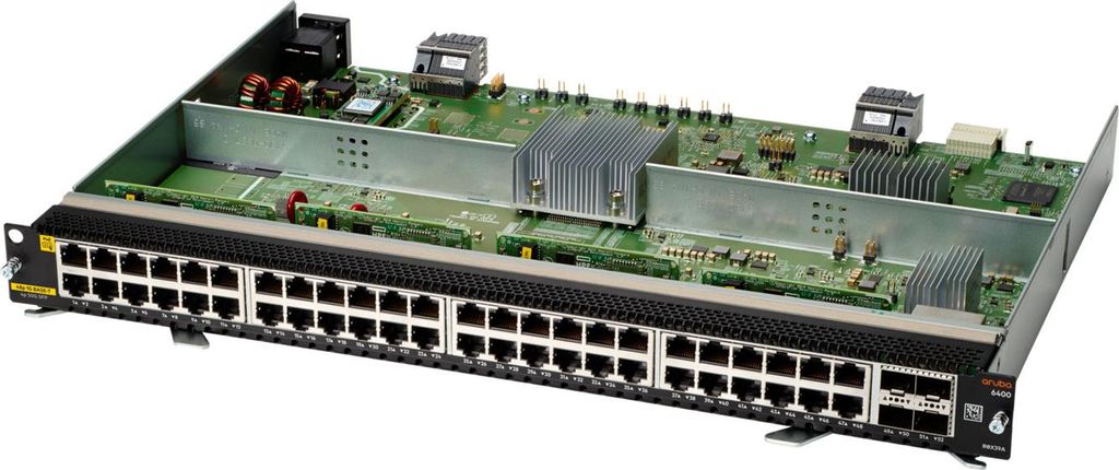 HPE Aruba 6400 48-port 1GbE Class 4 PoE and 4-port SFP56 v2 Module - Switch - L3 - 48 x 10/100/1000 (PoE) + 4 x 50 Gigabit Ethernet SFP56 - an Rack...