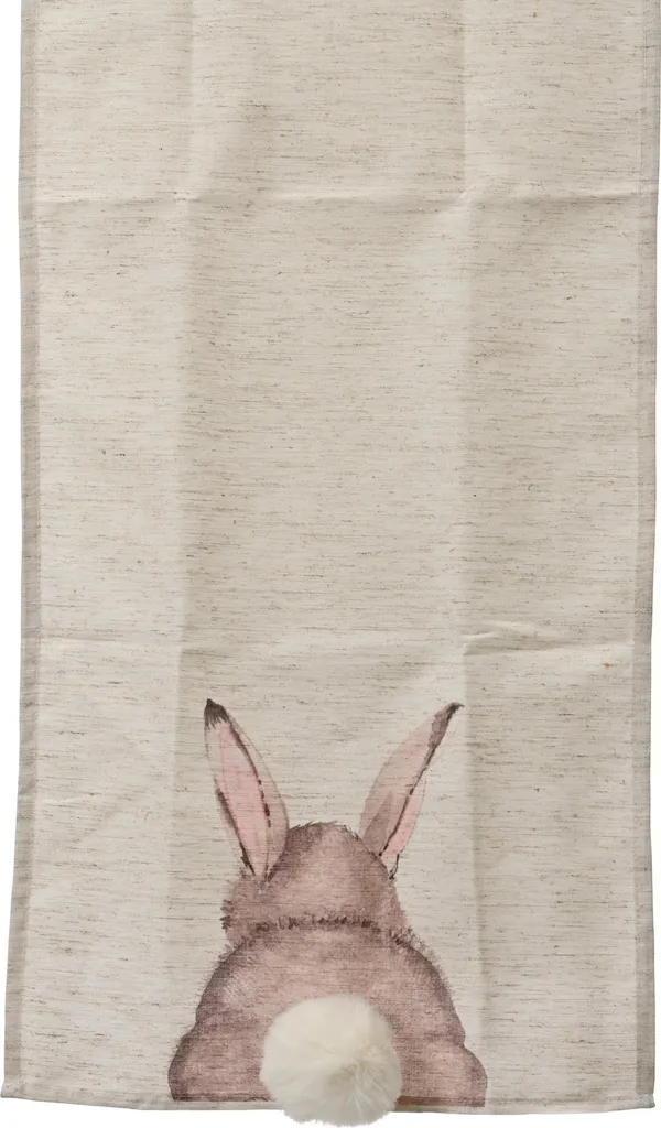 Linge de table de Pâques chemin de table motif lapin 140x40 cm rose
