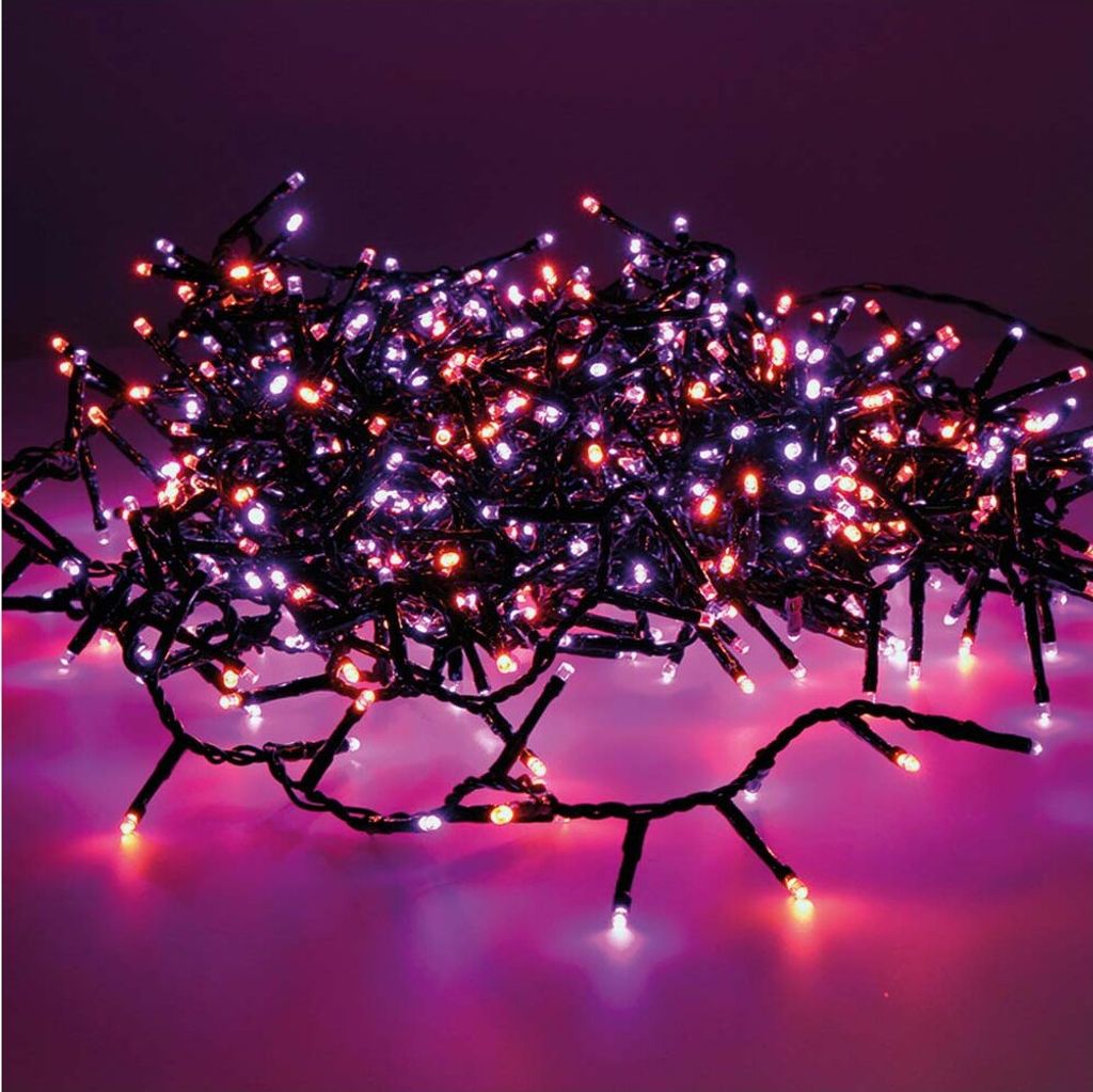 Lichterkette LED Kompakt Blinkend Außen Violet und Orange Produktbild 