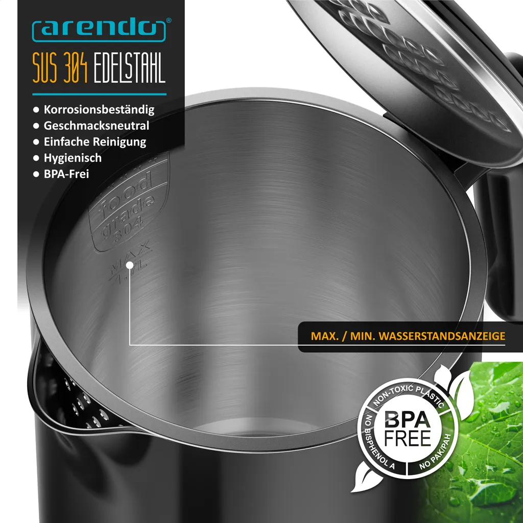 Bouilloire pour Thé et Café à Température Variable Arendo Inox 1,7L - 5