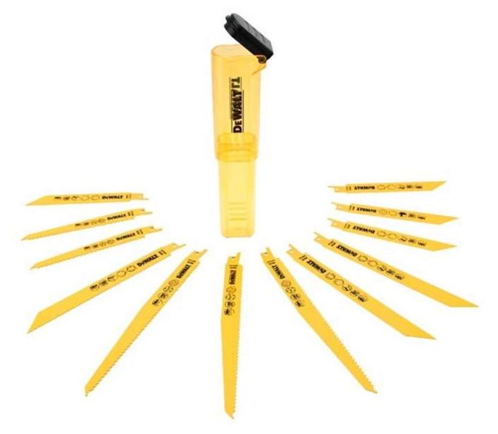 Coffret de 12 lames de scie sabre DEWALT DT2445-QZ Bi-Métal Image du produit 