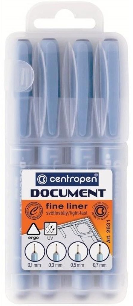Popisovač kancelářský Centropen Liner 2631, 0,5 mm, 4 ks Zdjęcie produktu 
