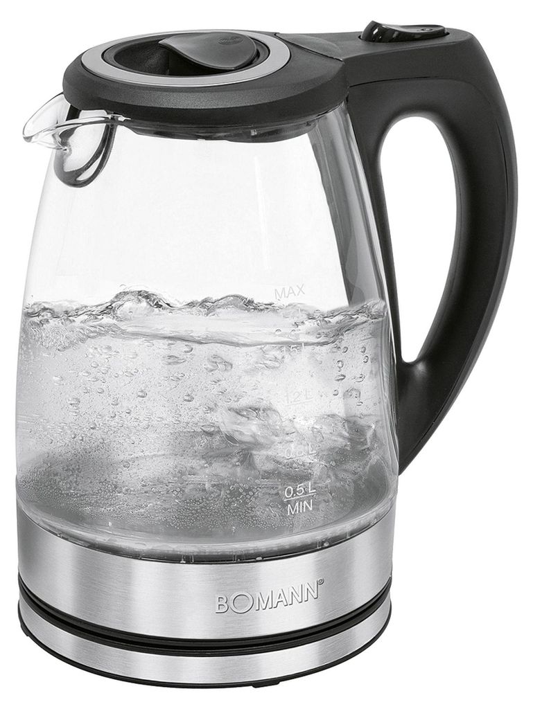 Bomann WKS 6032 G CB, 1,7 l, 2200 W, Průhledná, Sklo, Obrázek produktu 