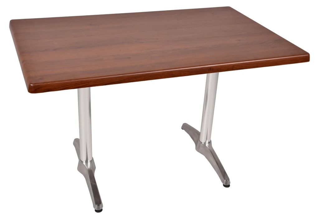 Bistrotisch SERNA 120x80cm Rechteckig Dunkelbraun Holz | Cafétisch Bartisch Gartentisch Outdoor-Esstisch