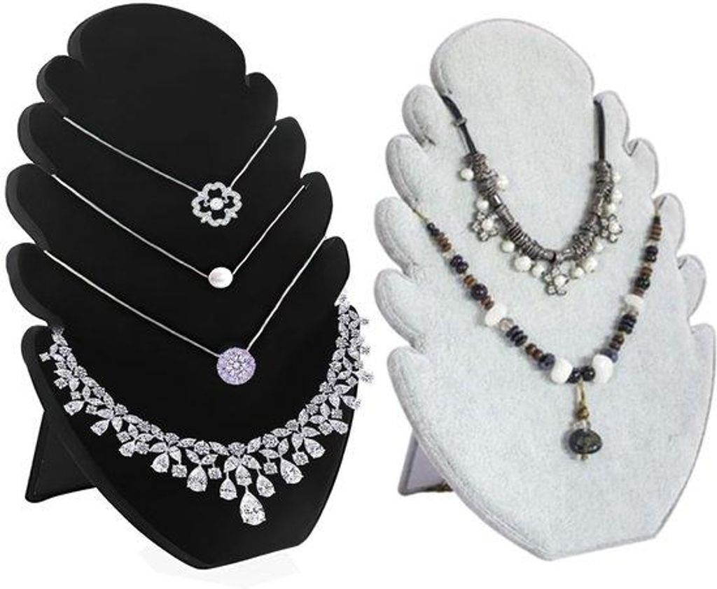 Schlosssicherung 2er-Pack, Kettenträger mit 5 Löchern, Kettenhalterung, Accessoirehalter, weiches Leder (schwarz, grau)