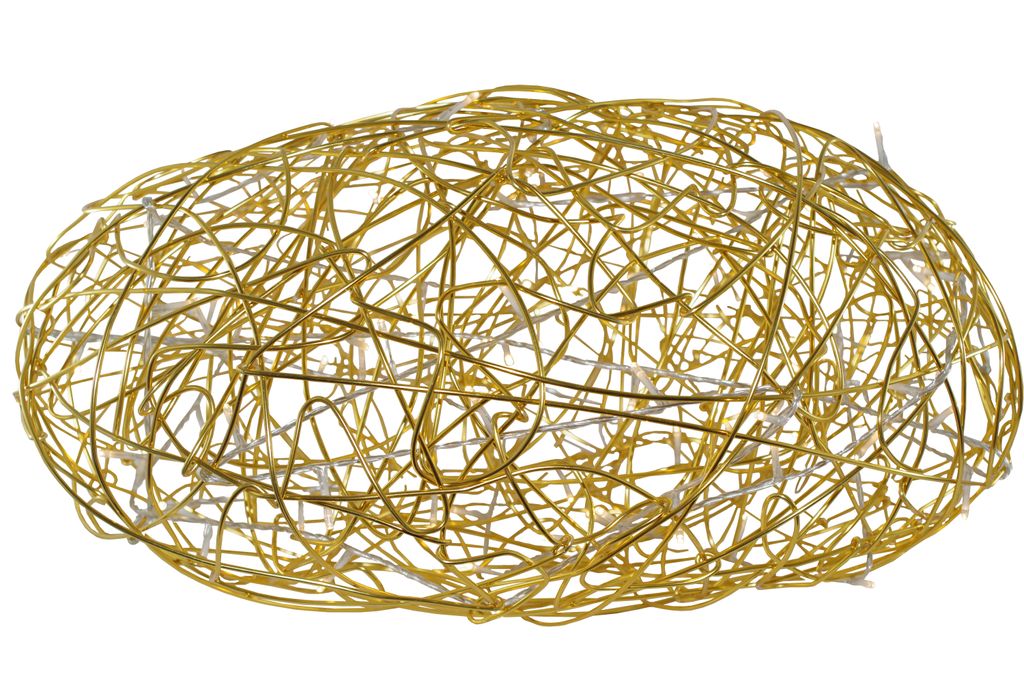 LED-3D-Stein 'Galax Stone', Gold, Alu, 30x55 cm