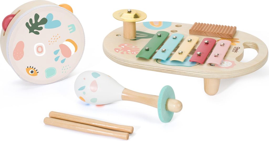 Classic World Musikinstrumentenset für Kinder, Becken, Trommelrassel, 5-tlg.