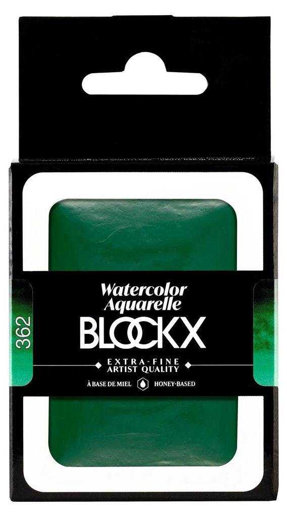 Blockx Aquarellfarbe, Permanentgrün - Großer Napf 18ml - Permanentgrün 45362BXC