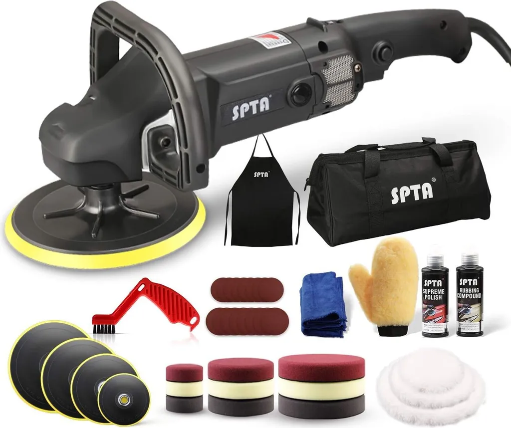 Polisseuse Puissante 1200W à Vitesse Variable avec Set d'Accessoires - 4
