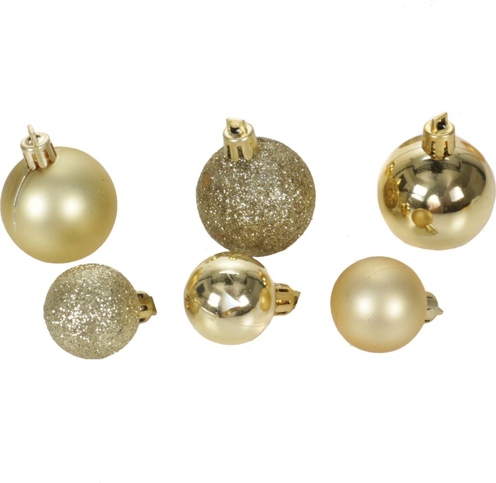 Christmas Gifts Weihnachtskugeln Set Gold - 100 Kunststoff Produktbild 16