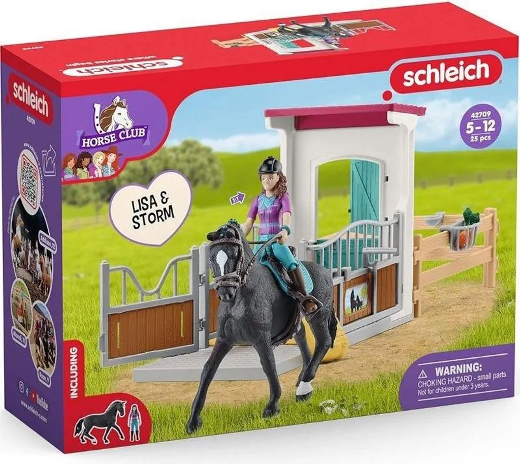 Écurie miniature Box pour chevaux Lisa et Storm avec accessoires complets