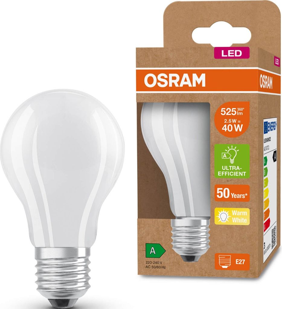 LEDVANCE 4099854009570, 2,2 W, 40 W, E27, 470 lm, 50000 h, Obrázok produktu 