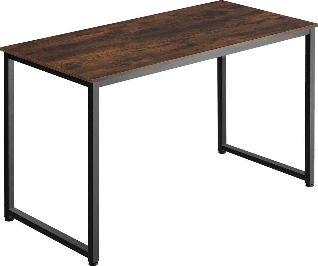 Table de bureau Flint - Bois foncé industriel, rustique, Image du produit 