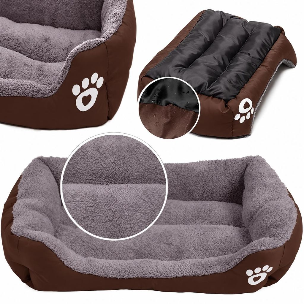 Pelech pre psa XXL 75x60 cm obojstranný hnedý Oxford fleece Obrázok produktu 