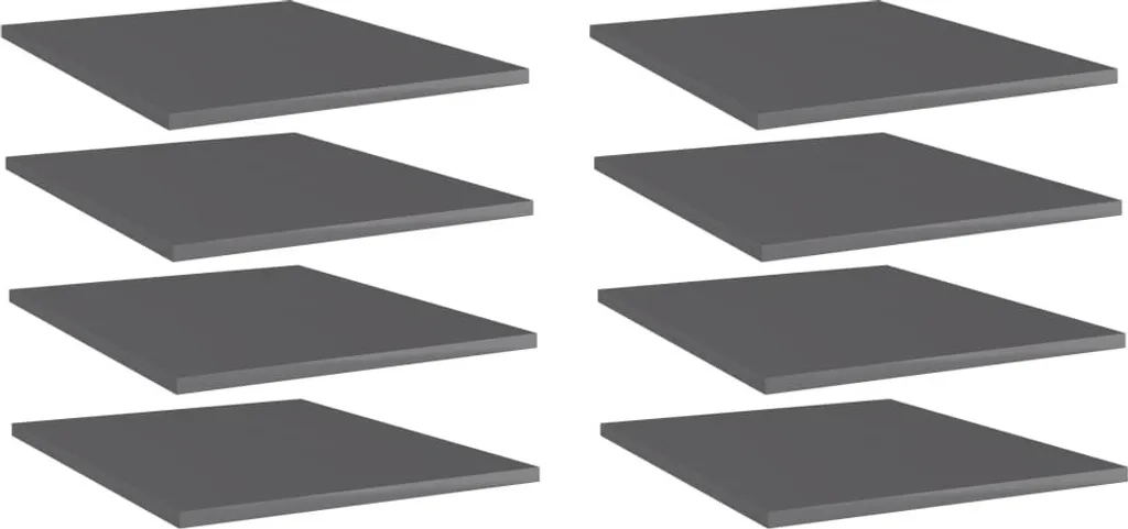 Aménagement de placard : 8 planches gris brillant 40x50 cm modulables