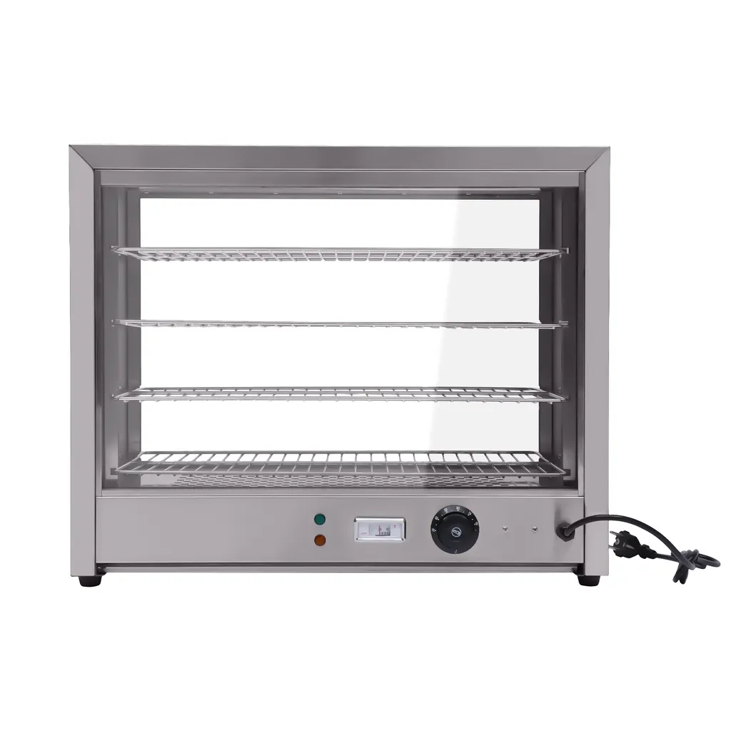Vitrine chauffante pour restaurant et boulangerie à 4 étages