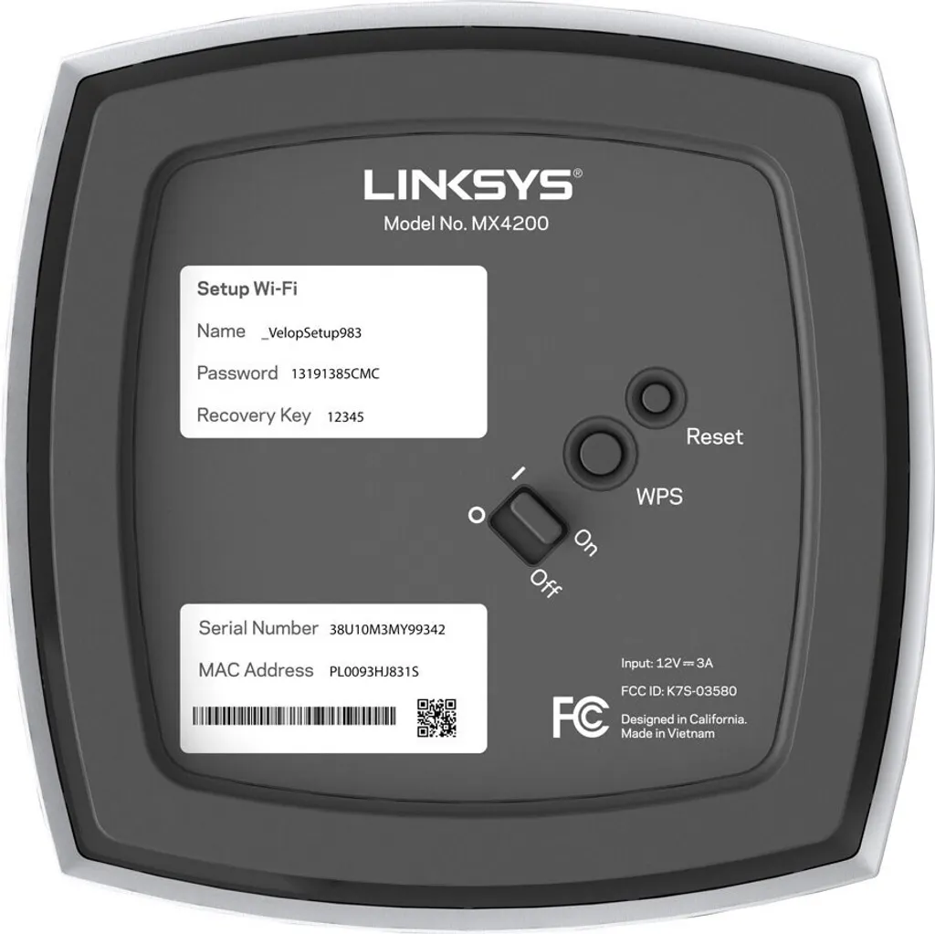 Solution WiFi 6 Mesh Linksys Velop AX4200 pour Maison Connectée 1 Pack