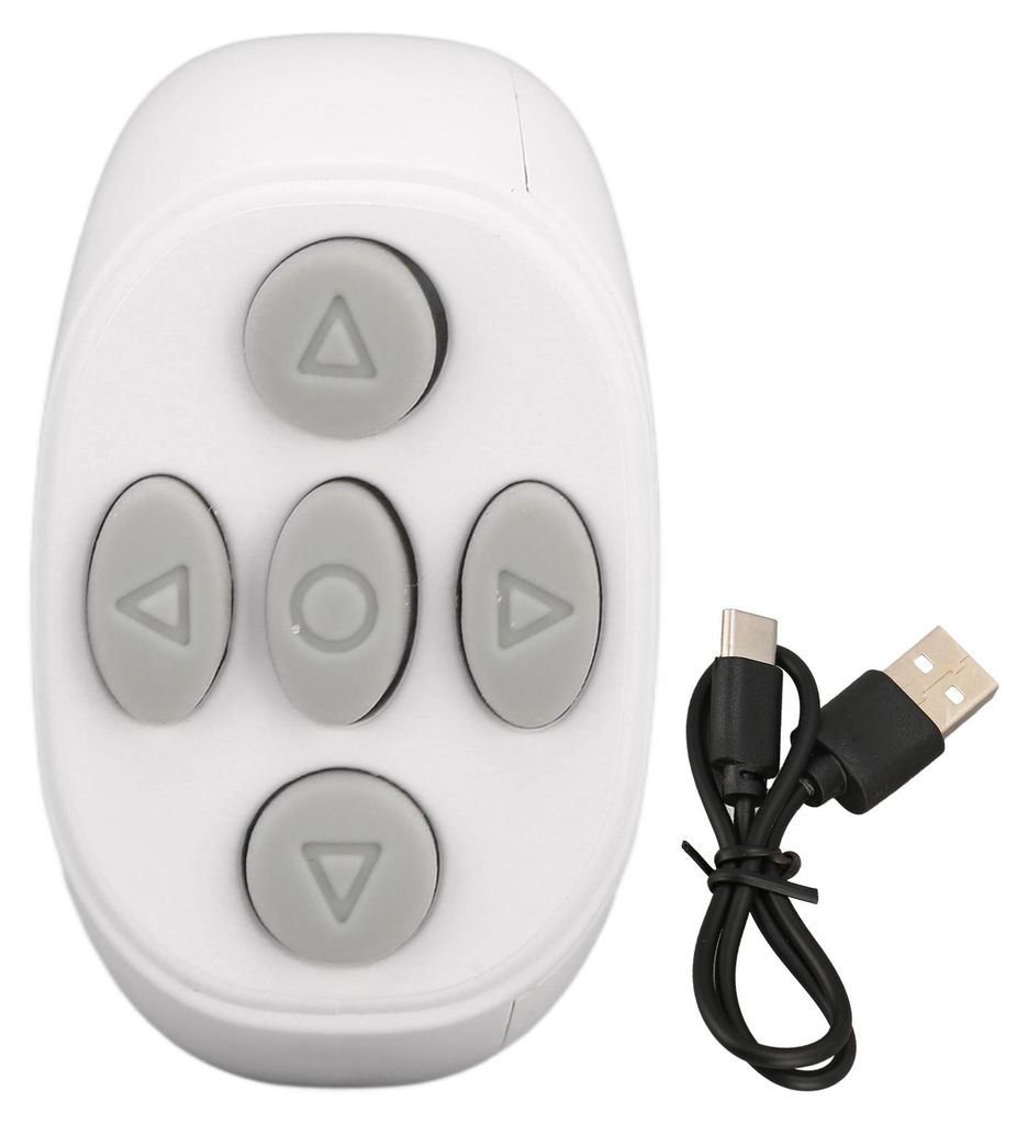 Bluetooth-Fernbedienung, Multifunktions-Ring-Design, kabelloses Telefon, Selfie-Auslöser für Zuhause, Weiß