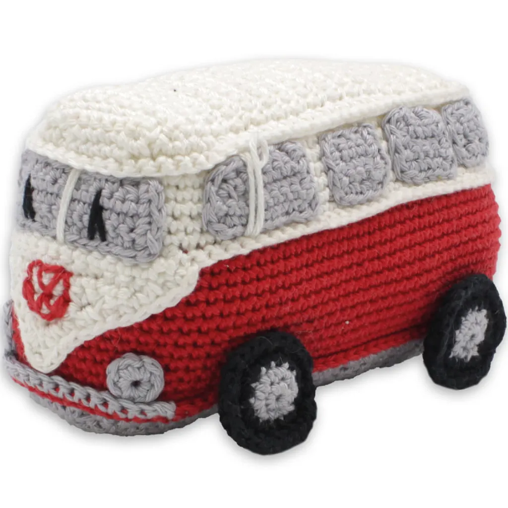 Loisir Créatif Crochet : Kit Van Rétro Rouge à Faire Soi-même 16cm