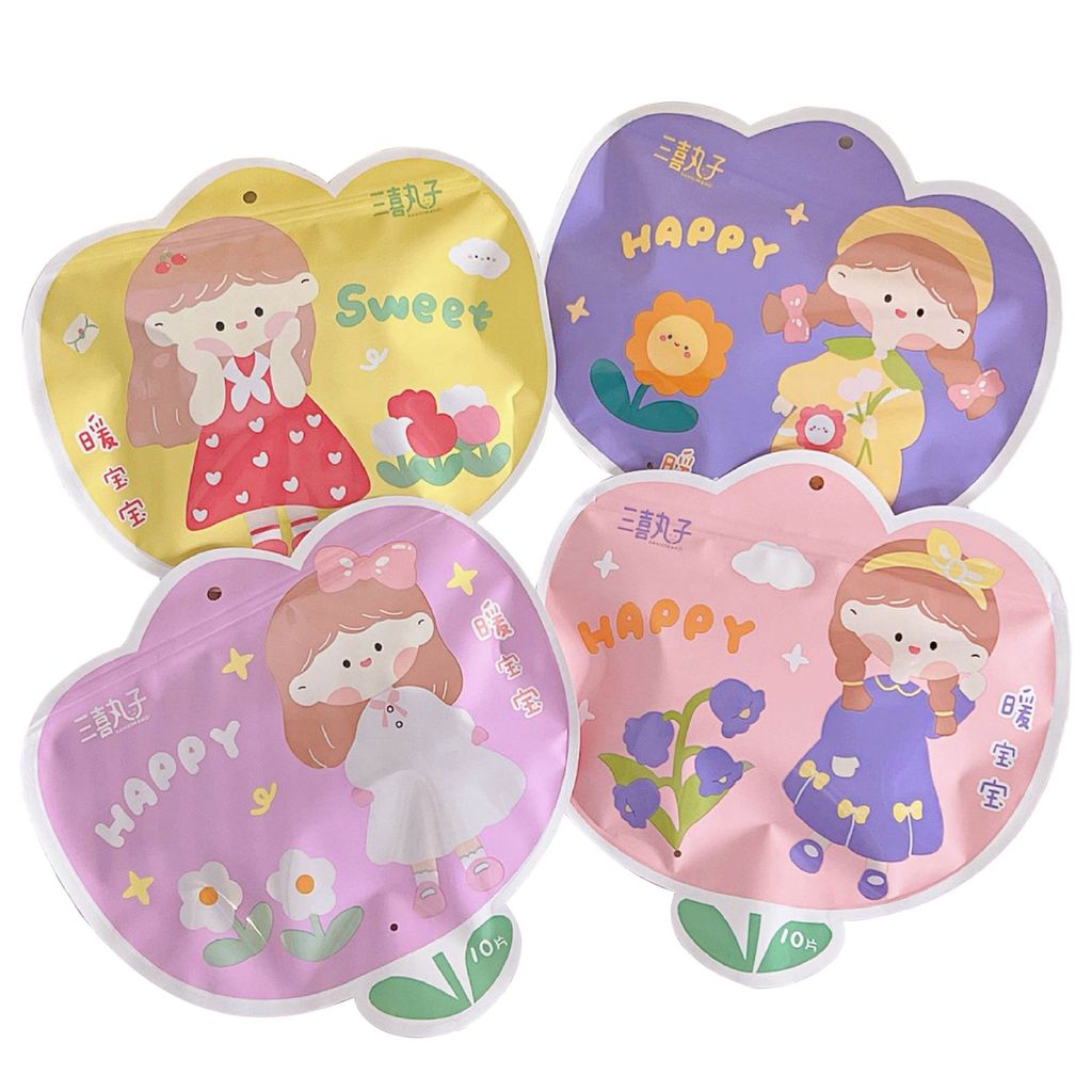 10Pcs Wärmer Paste Wärmedämmung Cartoon Selbst erhitzen Einweg Hohe Klebrigkeit Wärmer Pad für Schule-C