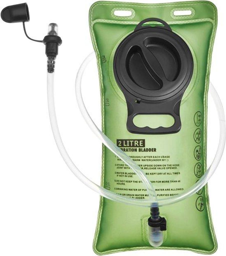 Antibiotikum- und Bakterienresistente, portable 2-Liter-Trinkflasche für Extremsportarten.