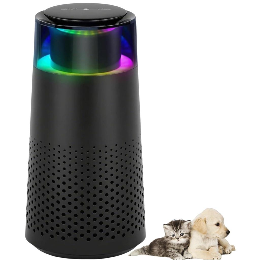 Luftreiniger Gegen Katzengeruch mit HEPA Filter/Nachtlicht/Ionisator für Tierhaushalte, Entfernt effektiv Tierhaare, Allergene und Gerüche