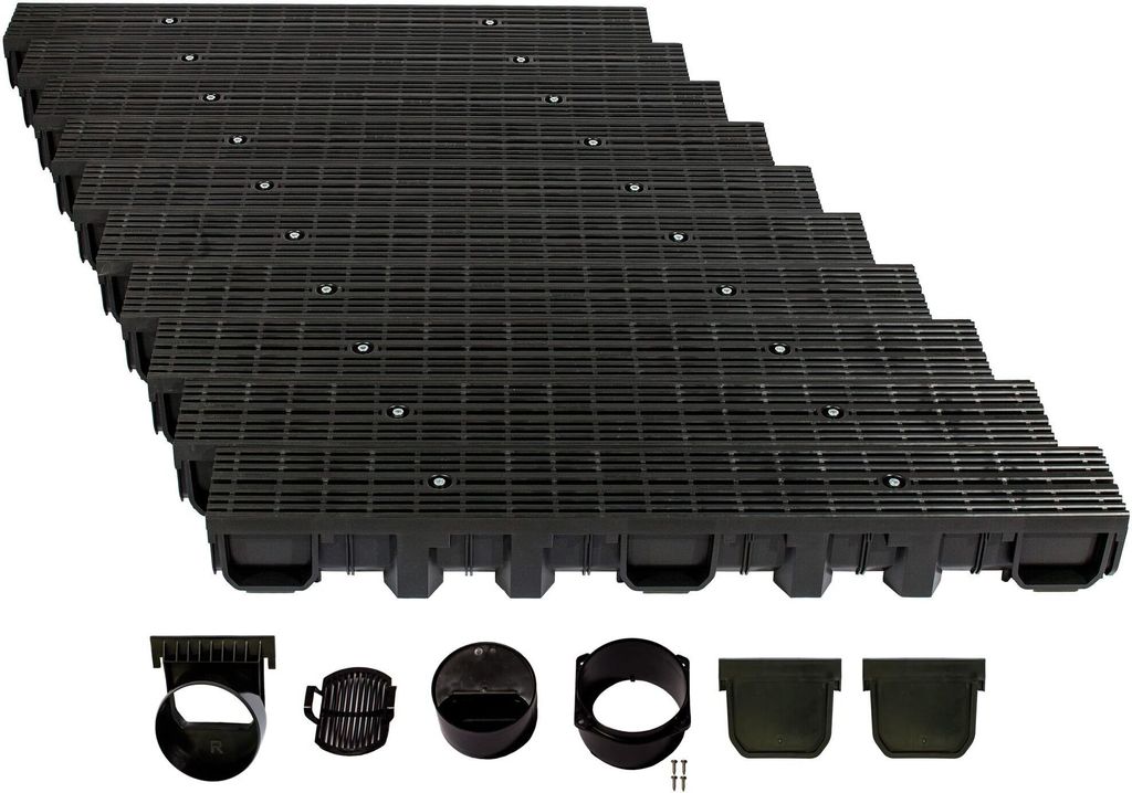 Entwässerungsrinne Höhe 115mm Kunststoff 10m, Produktbild 