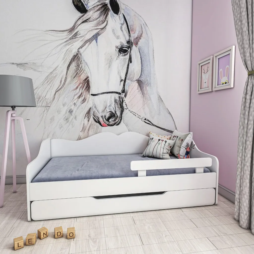 Grand lit bébé BELLA 140x70 blanc - Solution couchage de 0 à 5 ans - 3