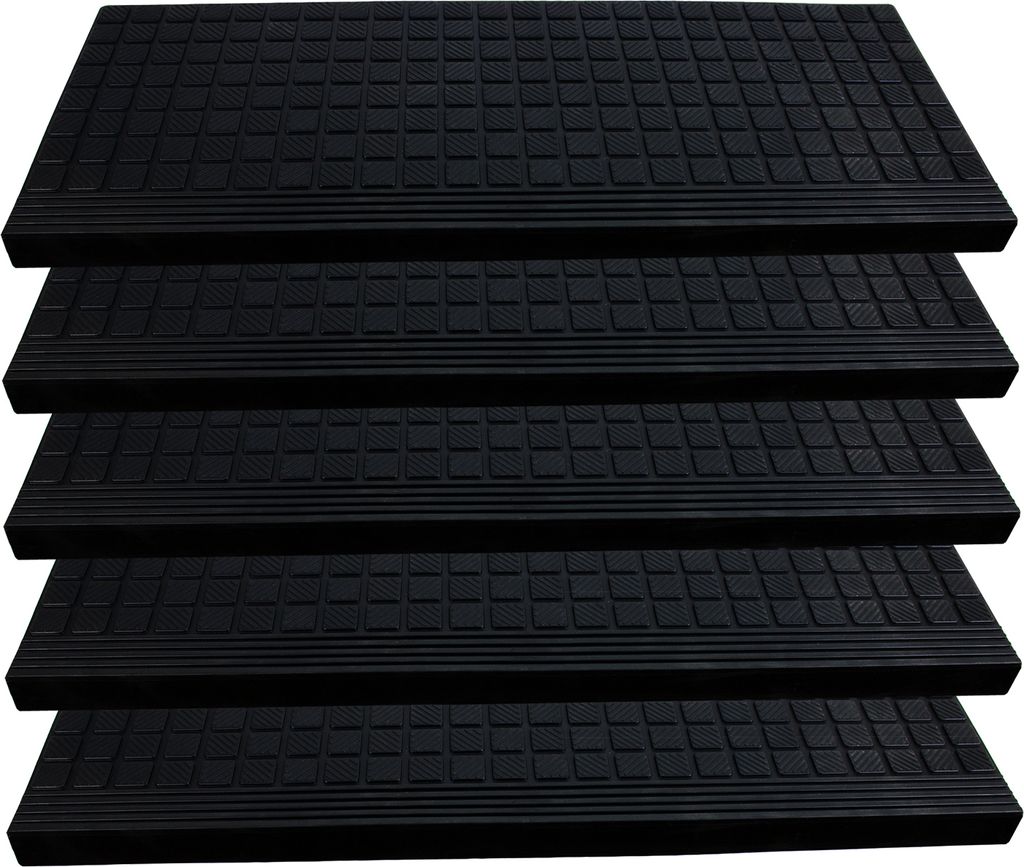 BigDean Stufenmatte aus Gummi 5 Stück - 65x26cm - mit Produktbild 