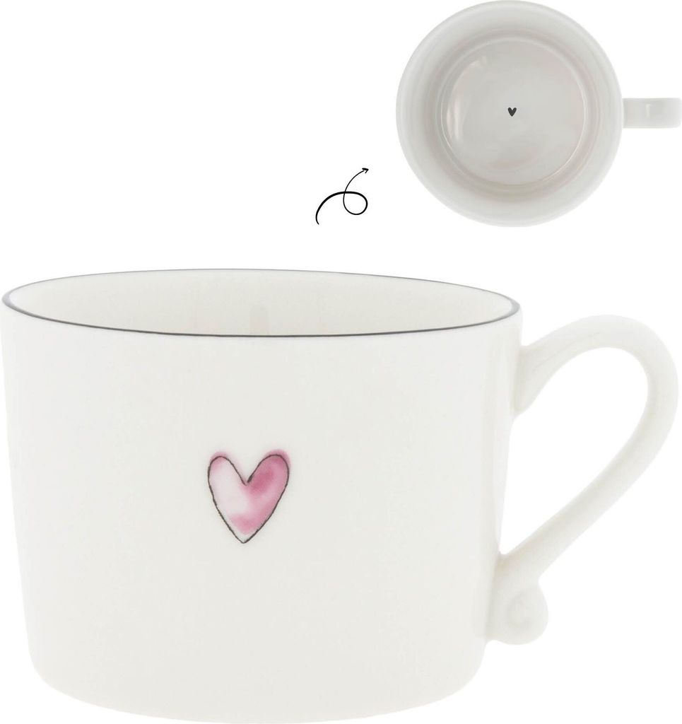 Bastion Collections Tasse - rosa Herz