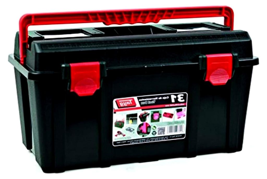 Werkzeugkasten aus Kunststoff Sortimentkoffer mit Einlage und Box 445 x 235 x 230 mm
