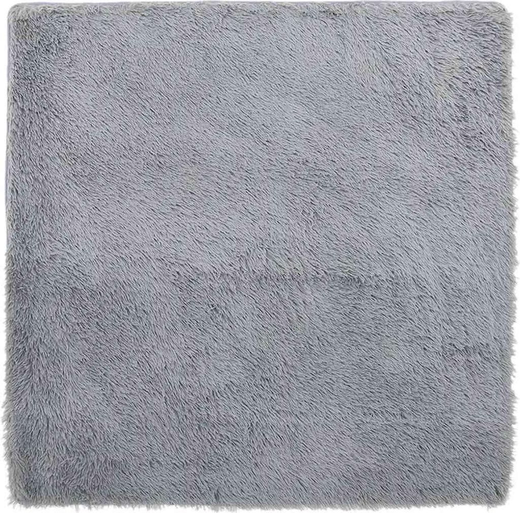vidaXL Teppich Shaggy Hochflor NAVARRA Silbergrau 200x200 Produktbild 