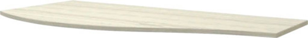 Waschtischplatte Baden Haus Vague 104 x 51 cm Holz Eiche grau ohne Ausschnitt links