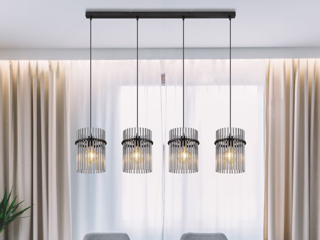 Globo Lighting Hängeleuchte Metall schwarz matt, 4x E27 Produktbild 