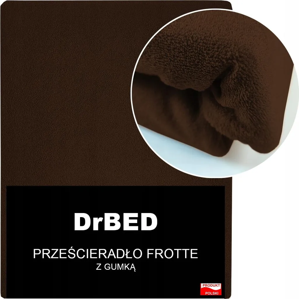 Lenzuolo Spugna 180x200 FUSHY Marrone Polacco Traspirante con Angoli