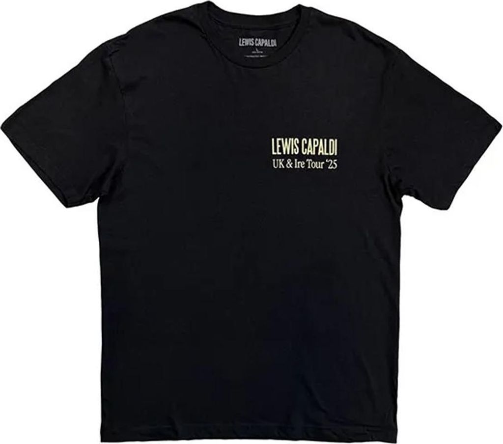Lewis Capaldi - "Flowers UK Tour ́25" T-Shirt für Herren/Damen Uni RO15253 (M) (Schwarz)