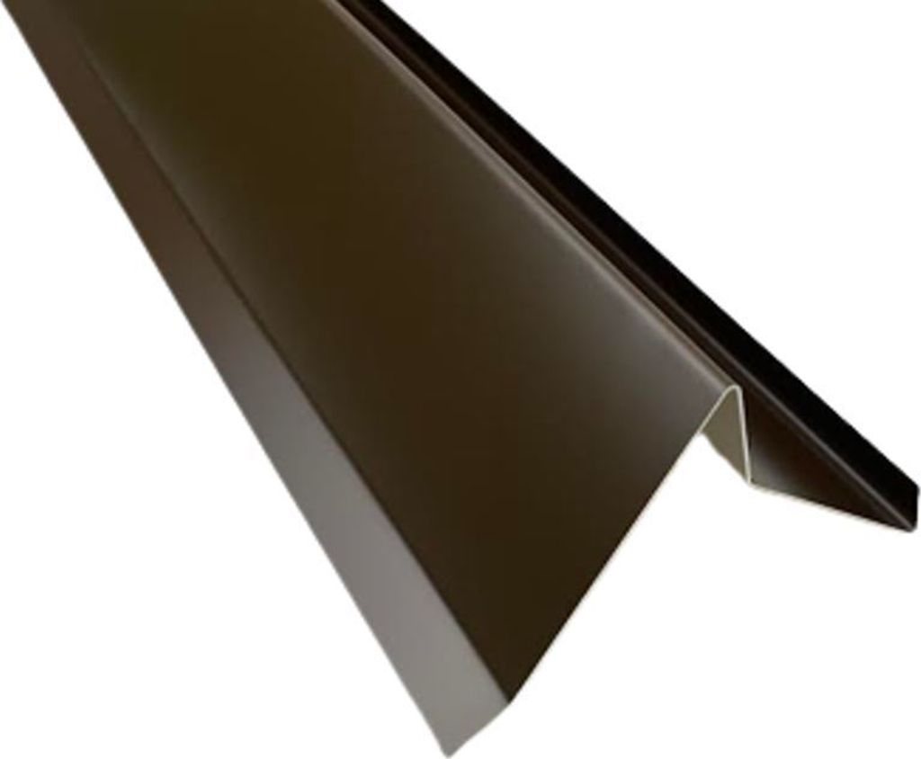 Ortgangblech Ortblech 2 m lang Alu Braun RAL 8014 Zuschnitt 20 cm - Siehe Skizze