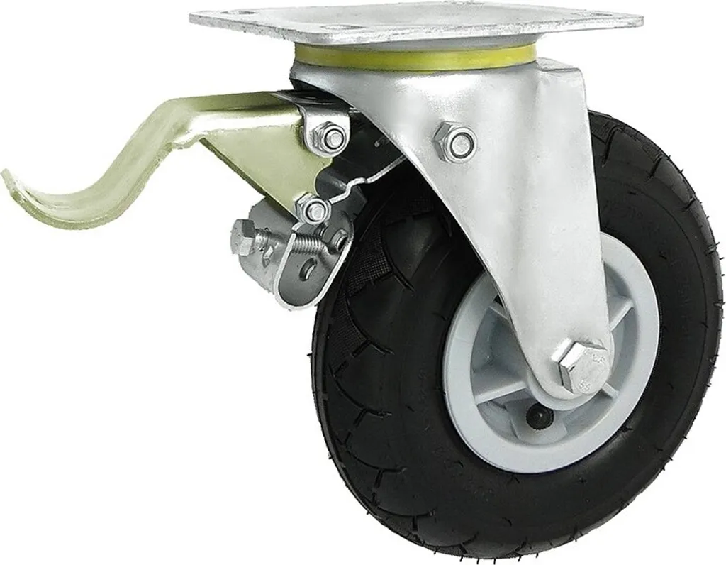 Roue pneumatique Ø 200 mm avec frein 2005ŁKH pour coffrets inclinables