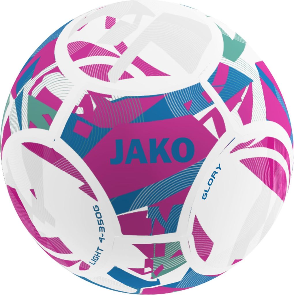 Jako Glory 350G (Size 4) Lightball - Weiß / Rosa / Jako Blau