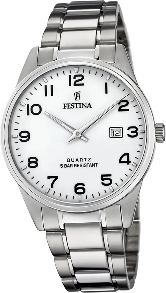 Montre Festina F20511/1 Argentée en Acier Inoxydable Design Épuré