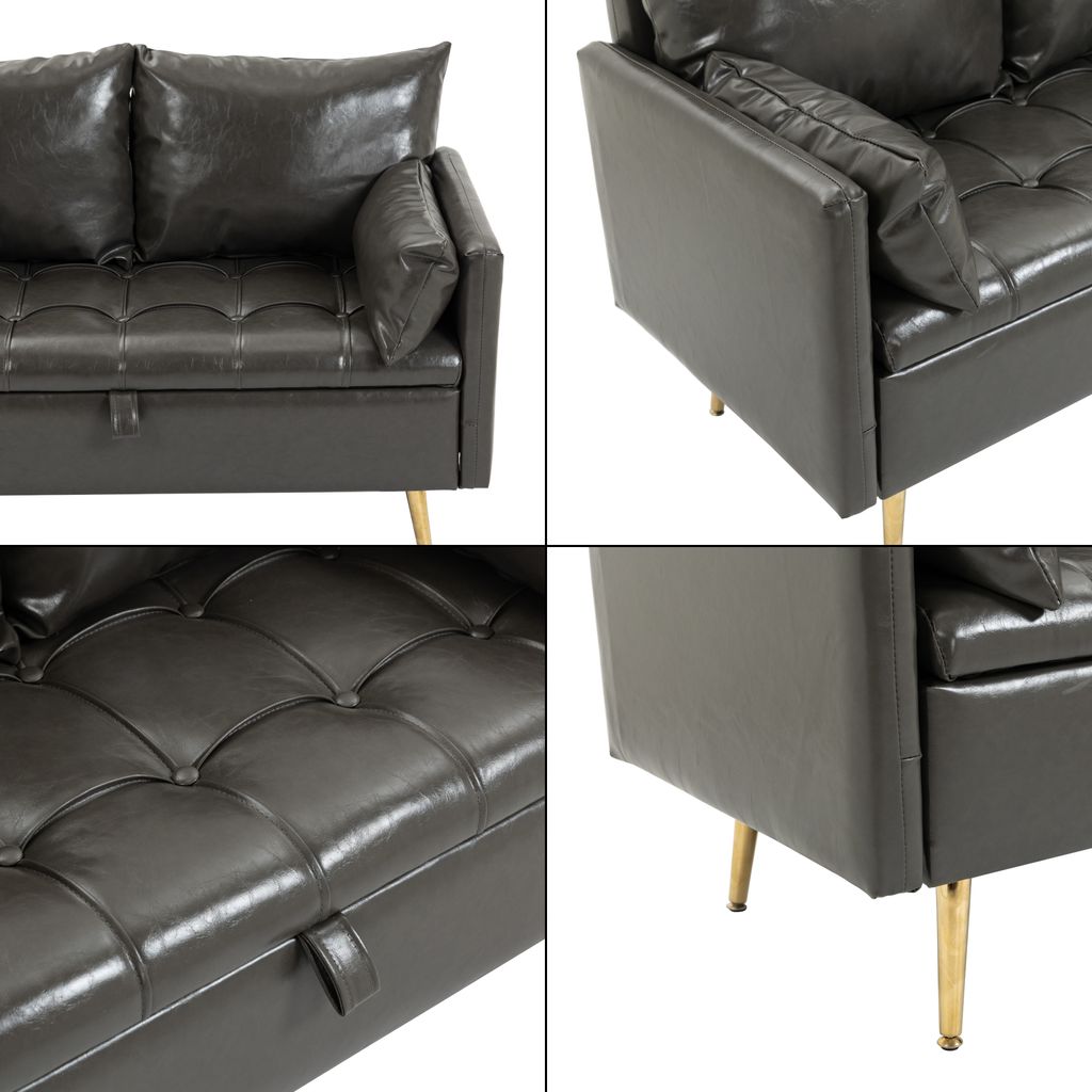 Sofa 'Sysmä' 2-osobowa rozkładana z poduszkami Zdjęcie produktu 8