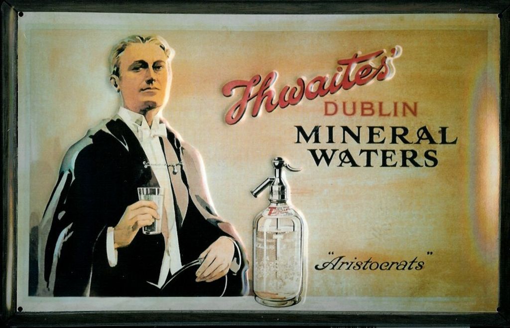 Blechschild Thwaites Mineral Water Mineralwasser Schild retro Werbeschild