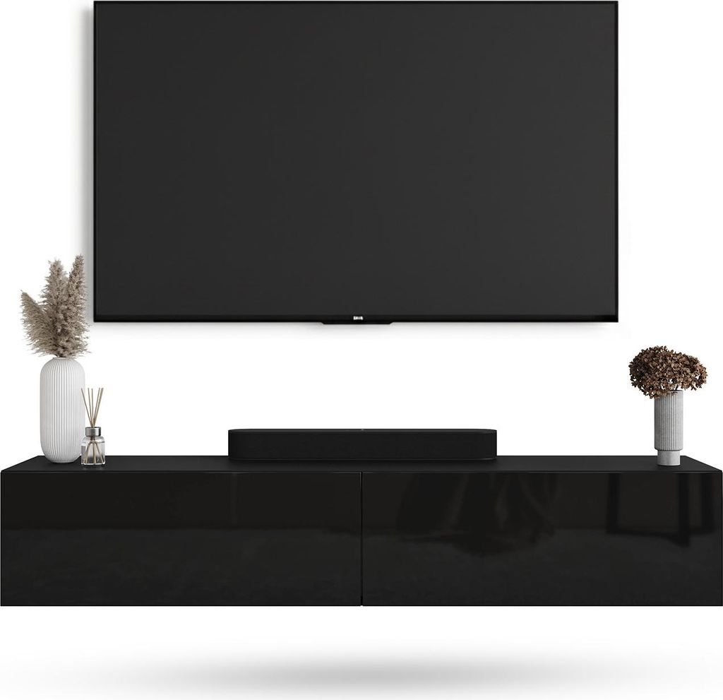 WEST TV Schrank 160 cm Fernsehtisch Sideboard, hängend oder stehend TV Möbel