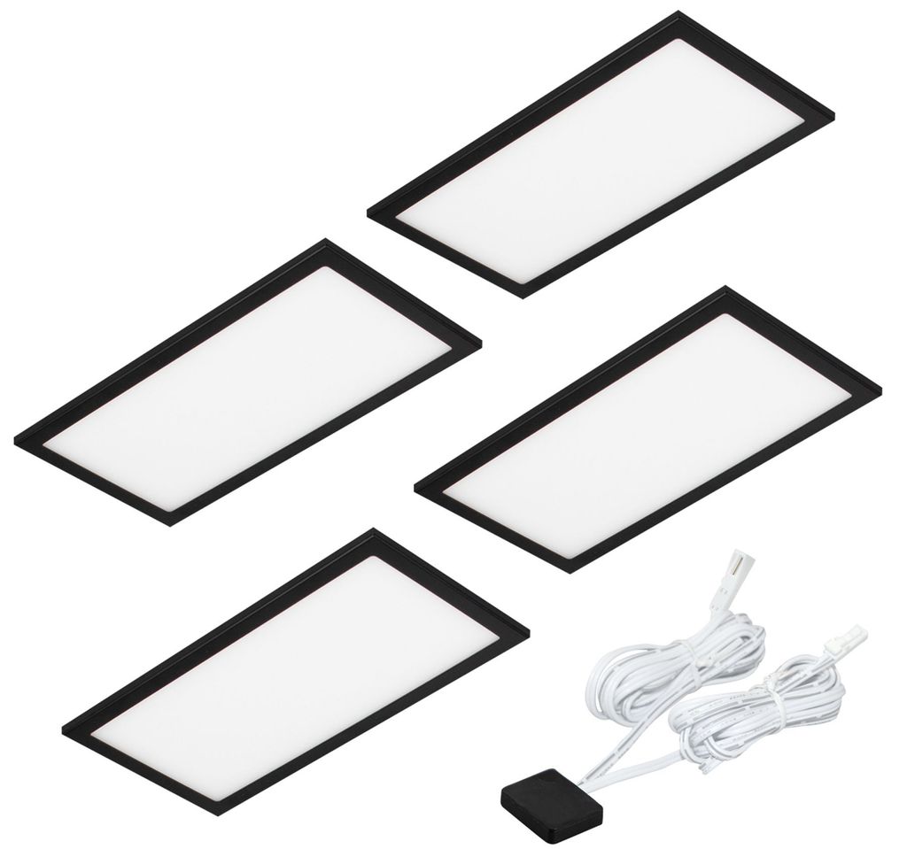 LED Unterbauleuchte Küche 4x6 W, Küchenleuchte Basso, IR-Schalter